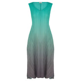 ALQUEMA |  COLLARE COAT & DRESS - VIVID GREEN TO SHADOW